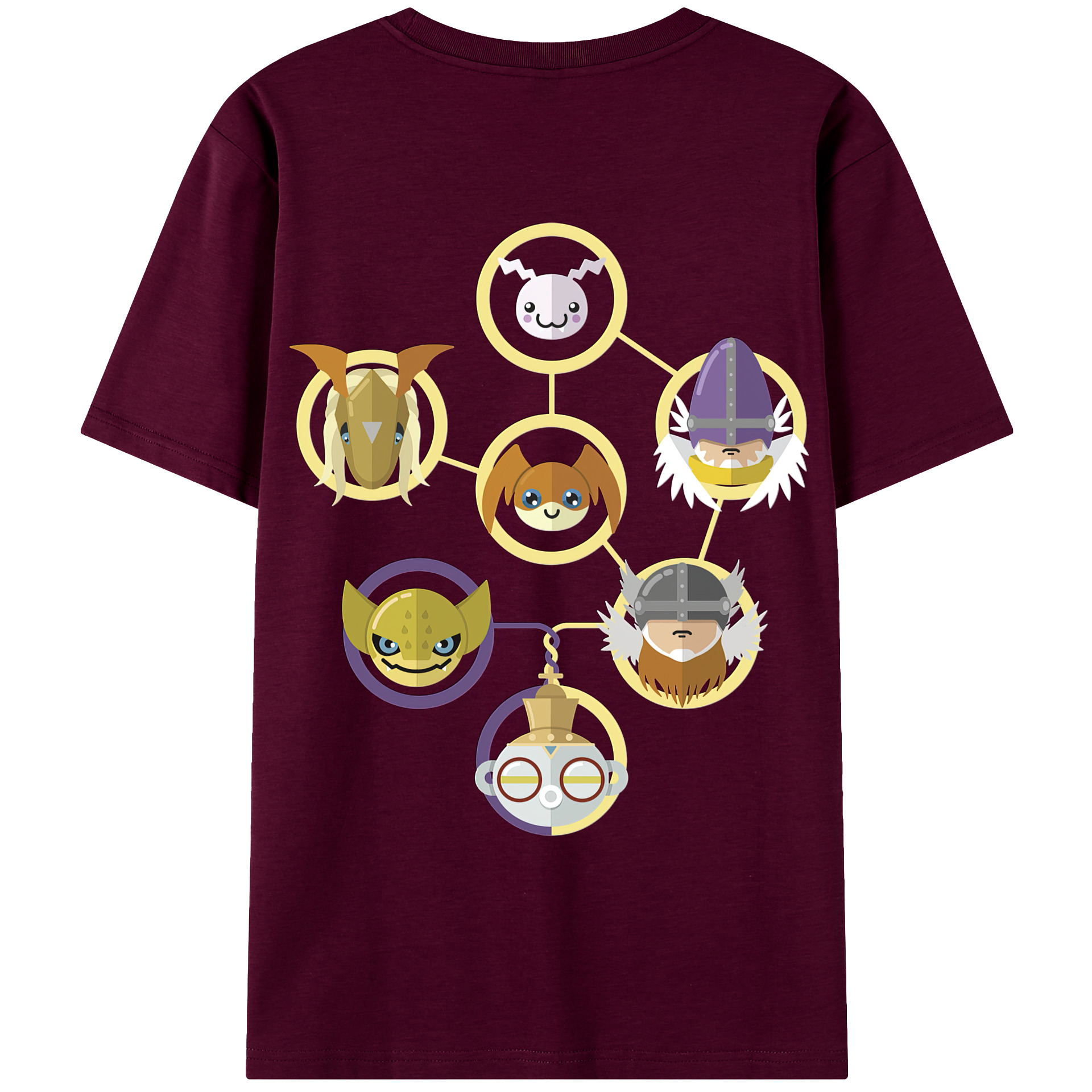 （画像用） Digimon デジタルモンスター/デジモン レディース半袖Tシャツ(バックプリント)